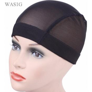 Cornrow Kuppel-Haarperücke (Schwarz/Beige) – 2‑Teiliges Dehnbares Netz