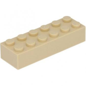 LEGO® Kreativ-Set 250x 2x6 Steine Hellbeige