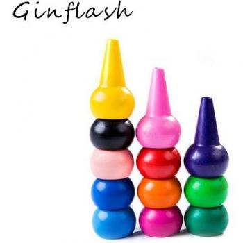 12 Colors Easy Erase Non-Toxic Finger Crayons