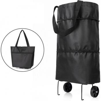 Foldable Shopping Trolley with Wheels