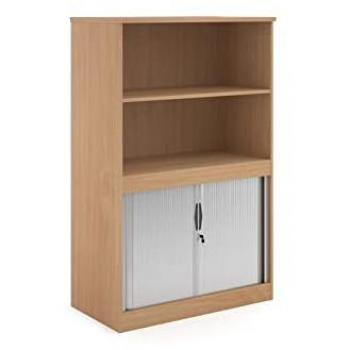 Dams Systems Combination Unit with Tambour Doors and Open Top 1600mm High with 2 Shelves