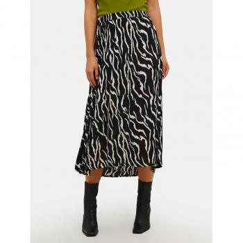Amber Wrap‑Front Mid‑Length Skirt