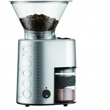 Silver Aluminum Bodum Bistro Electric Burr Grinder (Model 10903‑70UK‑1)
