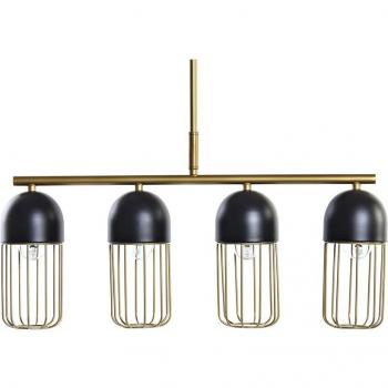 Noir Doré Modern Metal Pendant – 50W, 220V, 60x11x26cm