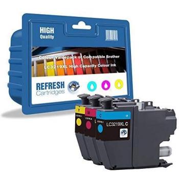 Refresh Cartridges Set of 3 Colour Compatible Ink Cartridge Replacements for Brother LC3217