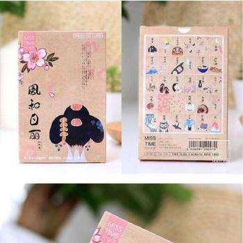 30 Sheets of Kawaii Japanese Postcards for Crafting