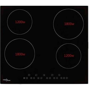 VidaXL 4-Burner Ceramic Cooktop with Touch Control 6000 W