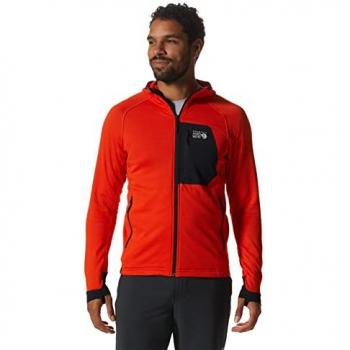 Mountain Hardwear Herren Fleece mit Kapuze Power Grid Orange L