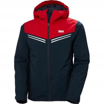 Chaqueta de esquí Helly Hansen Alpine Insulated para hombre marino, talla L, con capucha y aislamiento