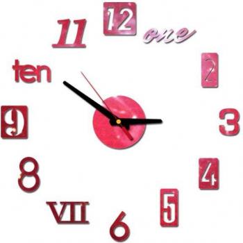 Adhesive 3D Wall Clock Decor