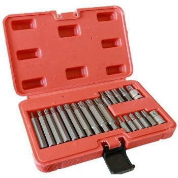 Set de Llaves de Vaso Torx 21 Piezas Hex 1/2 y 3/8