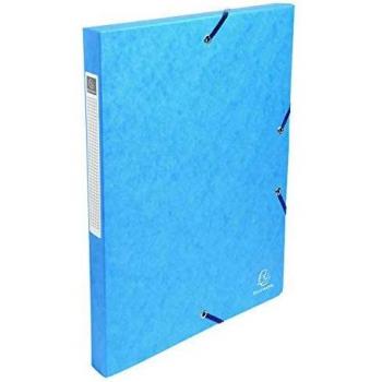 Exacompta Turquoise Pressboard Box File, A4, 25mm, 8 Units