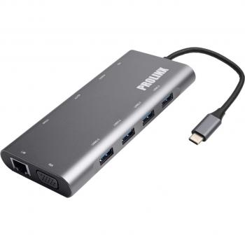 Prolinx 11‑en‑1 USB‑C Hub Multiconector Gris