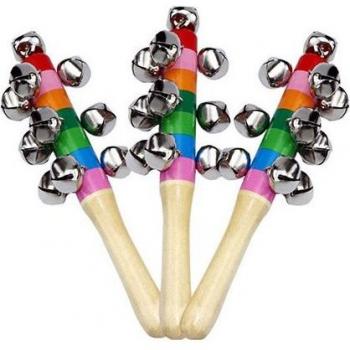 Wooden Activity Bell Rattle