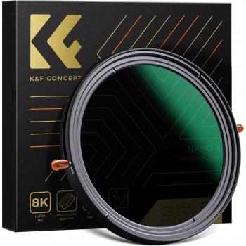 ND 62mm Variable Filter with AGC Nano Coating – 1 Piece Lens Filter