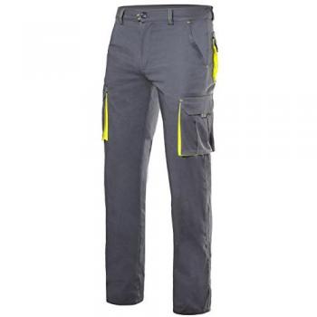 Pantalón de Trabajo T60 Elast. Gris/Amarillo Multibol Velilla