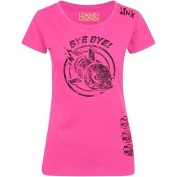 League of Legends Jinx Damen‑Tee – Pink, kurzärmelig, XL