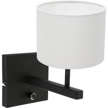 Steinhauer Aplique de Pared Stang Negro Lino Metal 8173ZW