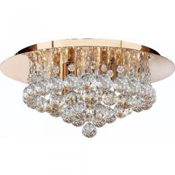 Searchlight Hanna Ceiling Light with Crystal Balls, 35 cm Gold