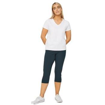 Dark Blue Short‑Leg Bengaline Skirt Trousers – 16