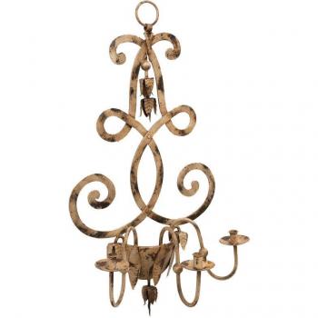 Candelabro de hierro forjado, altura 108 cm