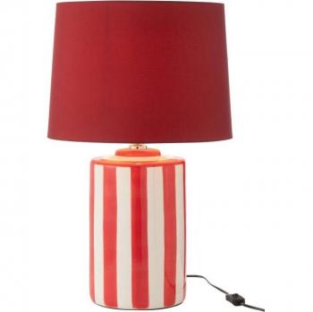 J-line Lampe céramique rouge 35x39x63 cm