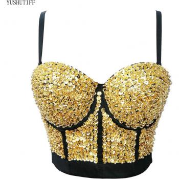 Push-Up Sequin Camisole Top