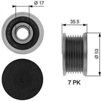 Poulie d'Alternateur 35,5 PowerGrip™ – Modèle Gates OAP7110