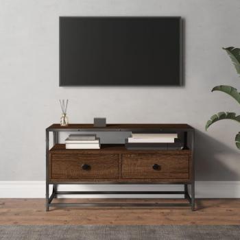 TV Cabinet, 80 x 35 x 45 cm, Brown Oak Engineered Wood, vidaXL