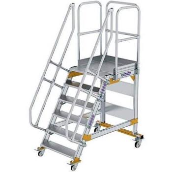 Aluminium-Steigleiter Plattformtreppe 60° mit 6 Stufen