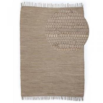 Carpetfine Teppich »Kelim Chindi uni«, rechteckig, 5 mm