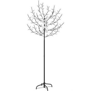 Albero di Natale 180 cm con 200 LED Bianco Caldo Ciliegio in Fiore