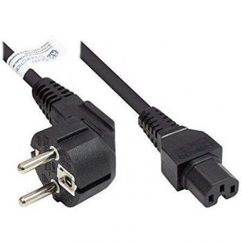 Câble d’alimentation Good Connections Type E+F coudé vers C15, 18 m, blanc chaud – P0150‑S018