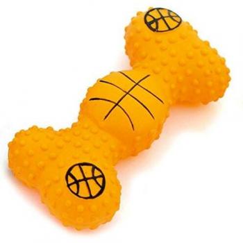 Hueso de látex para perros color naranja