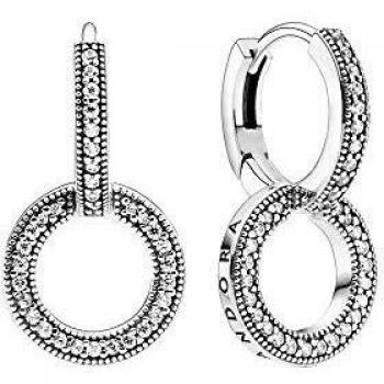 Pendientes Pandora doble aro brillantes