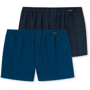 Schiesser Herren Slipboxers, Blau (Petrol 811), Größe 4 (2er-Paket)