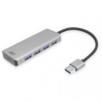 Hub Actif ACT 4xUSB‑A 5 Gbps, Alu, 12 cm de câble
