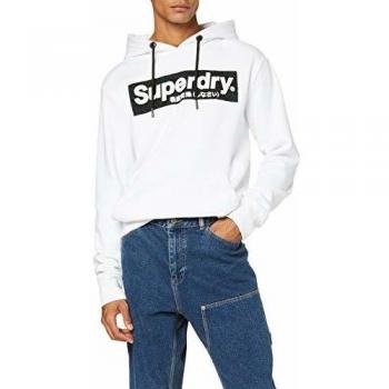 Superdry Sweat-Shirt À Capuche International Camo, Blanc, XS Homme