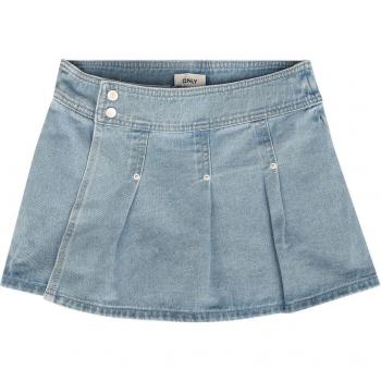Jupe Short Kids Only Kogvenice Denim Plissé Bleu 128‑164