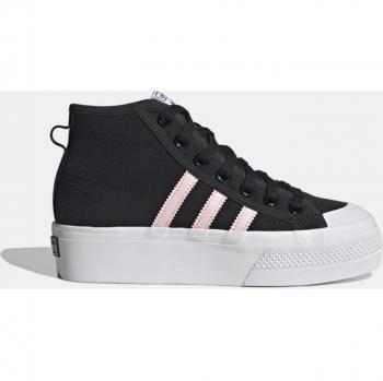 Sneaker Nizza Platform Mid Adidas Core Black/Rosa Chiaro/ Bianco EU 38