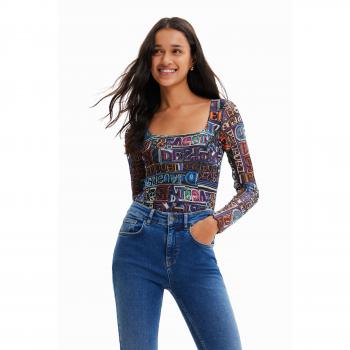 Body tulle con scritta Arty