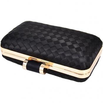 Sac à main noir en satin pour dames