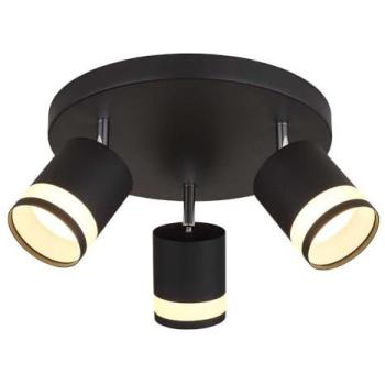 Matt Black Lucero Ceiling Spotlight Trio (GX53, 3000K)