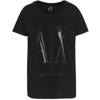 Armani Exchange 8nytcx_yjg3z Black T-Shirt for Women XL Short Sleeve