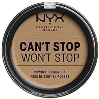 NYX Puderbasis Can’t Stop Won’t Stop: Volldeckung, Matte Textur, Glanzfrei, Vegane Caramel‑Farbe