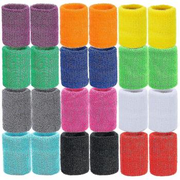 24 bracelets de poignet en coton absorbant