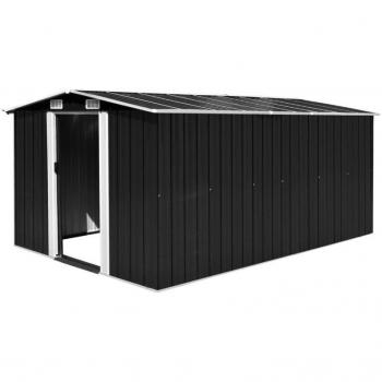 Casetta per ripostiglio in metallo antracite 257 x 392 x 181 cm