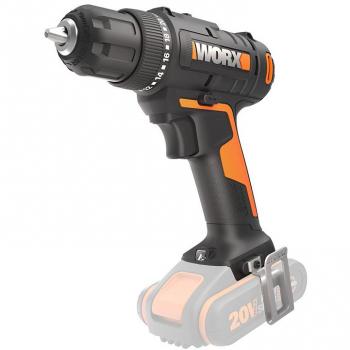 Système de perçage à batterie 20 V Worx WX100.9 – Noir, compact (sans batterie, sans chargeur)