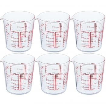 Hario MJC‑20-R-BK 200 ml Heat‑Resistant Cup Kit (6 Pieces)