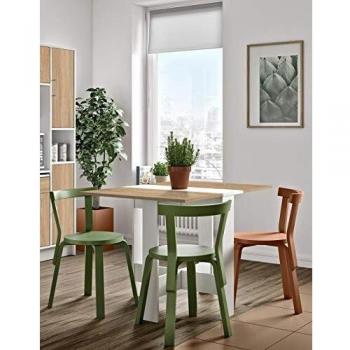 Symbiosis Flex – Tavolo pieghevole in melamina bianca 73,4 x 103 x 76 cm